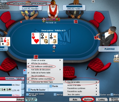 option cartes fold
